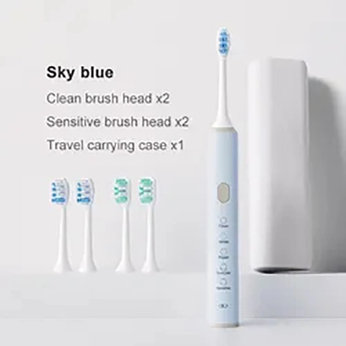 USB Intelligent Vibration 38, 000 Times Per Minute Sonic Electric Toothbrush with 2 Replaceable Brush Heads