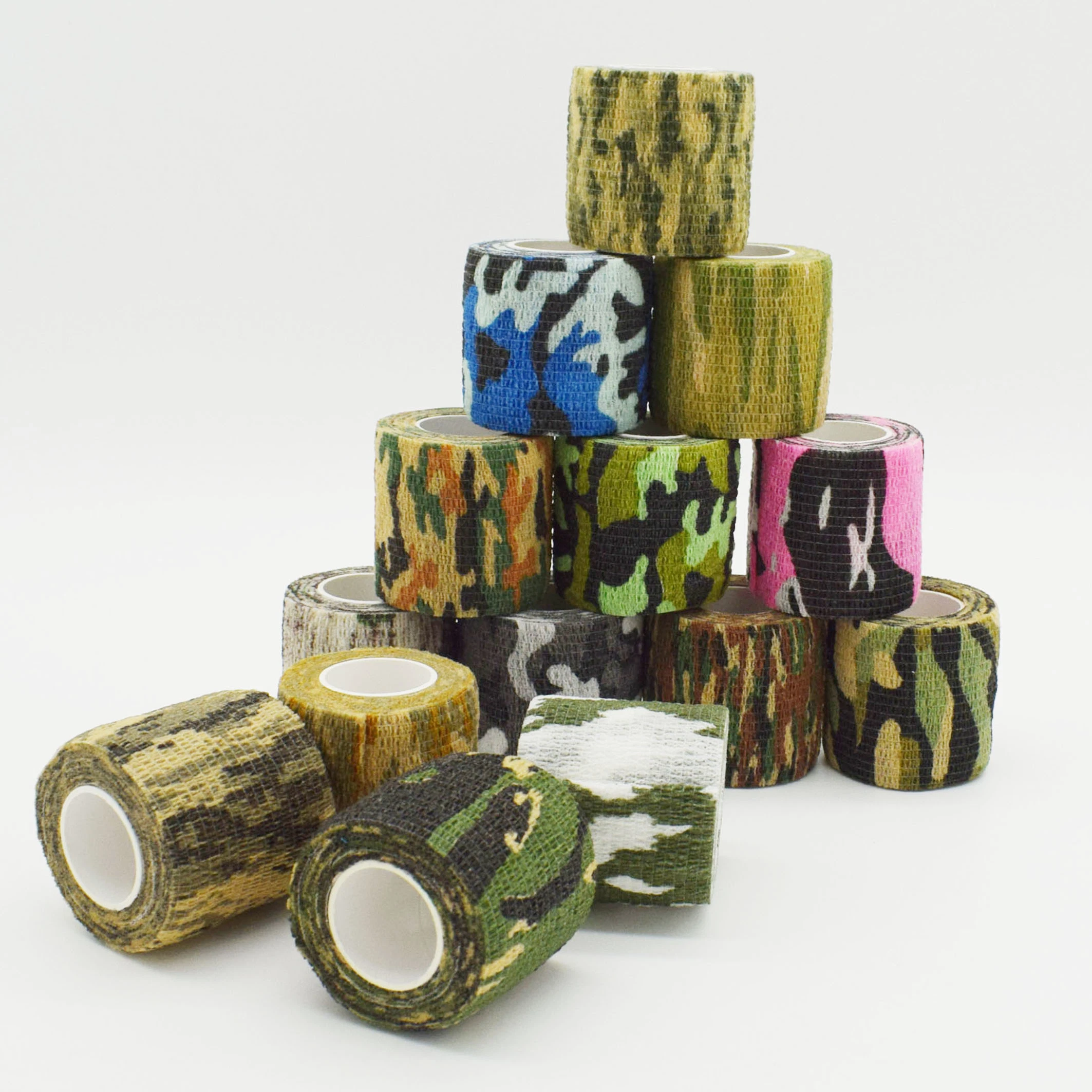 Camouflage Lightweight Non Woven Elastic Self Adhesive Bandage Outdoor Adhesive Tape Wholesale