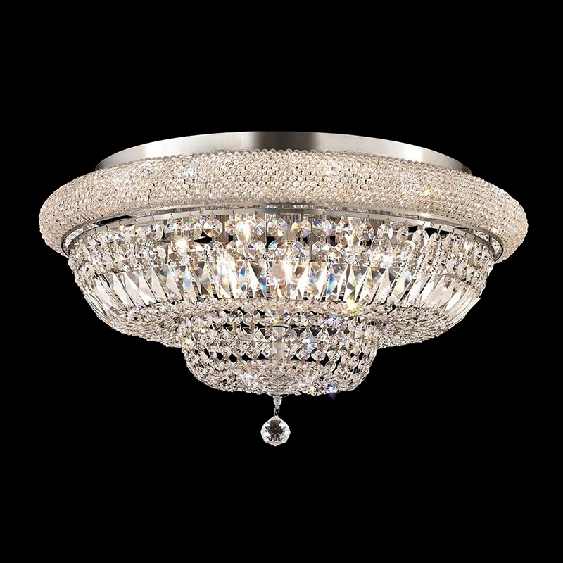 Factory Wholesale/Supplier Modern Decor Large Round Glass Brass K9 Crystal Chandelier