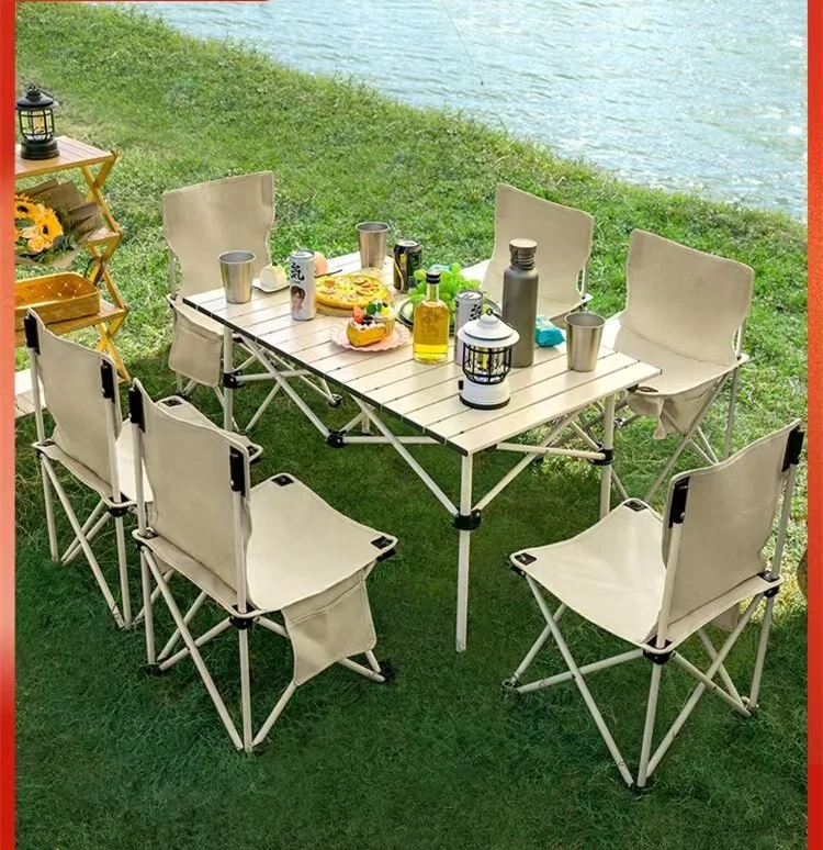 Vinyl Canopy Tent Outdoor Camping Sunshade Picnic Tables and Chairs Sunscreen Octagonal Shape