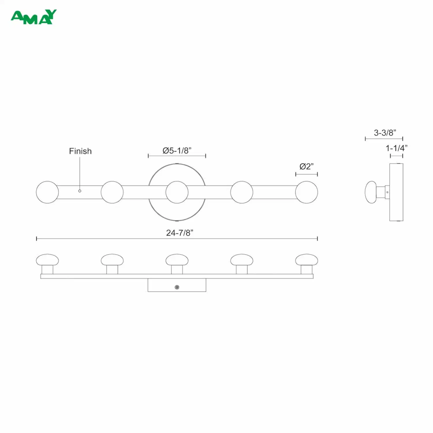 Applique murale filaire 3 000 K LED à gradation moderne IP 20 Line Pour salle de bains