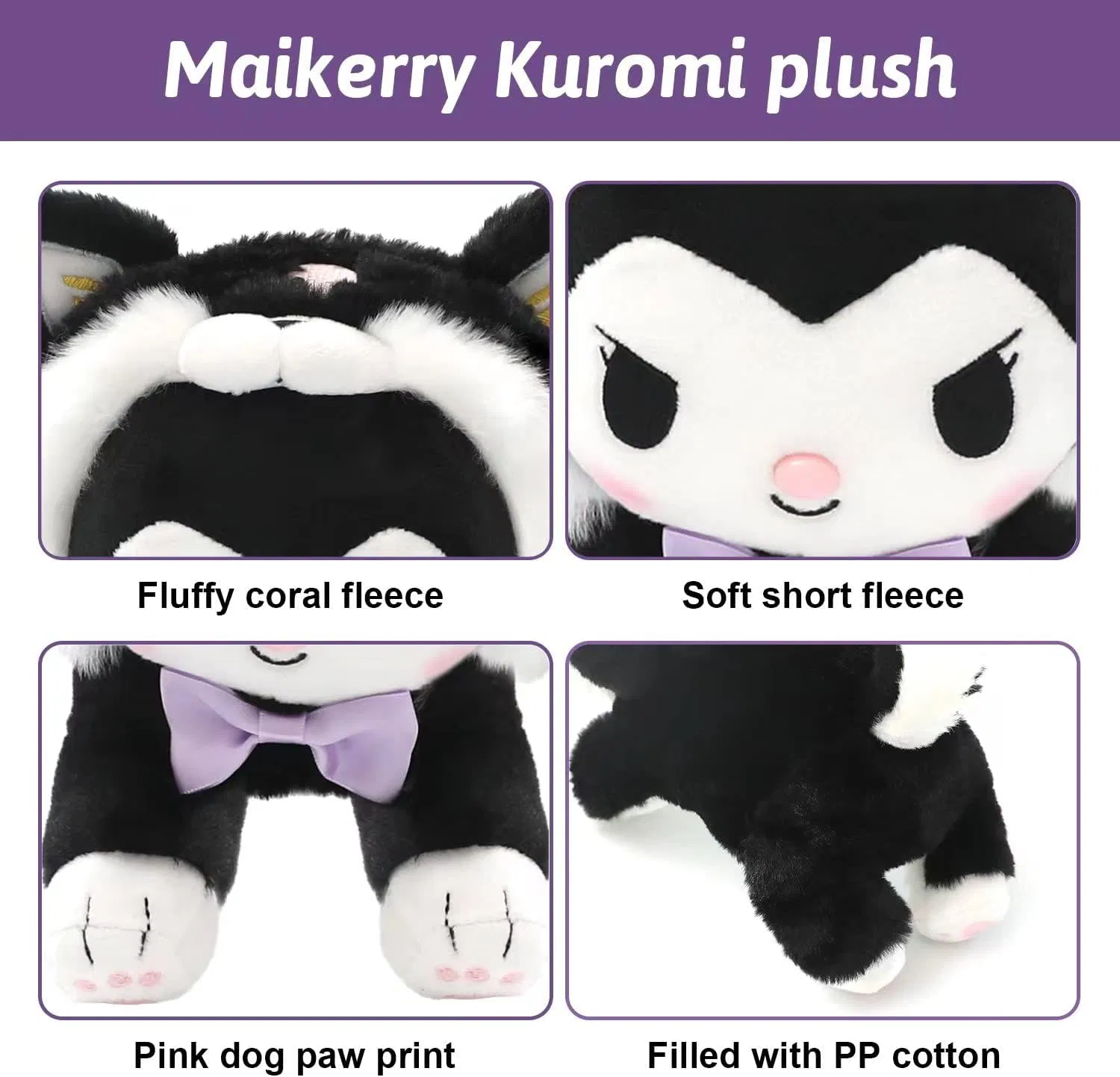 Custom Kawaii Plush Toy, Lovely Kitty My Melo Cinnamon Anime Plush, Super Cute Dog Stuffed Animal Pillow Doll