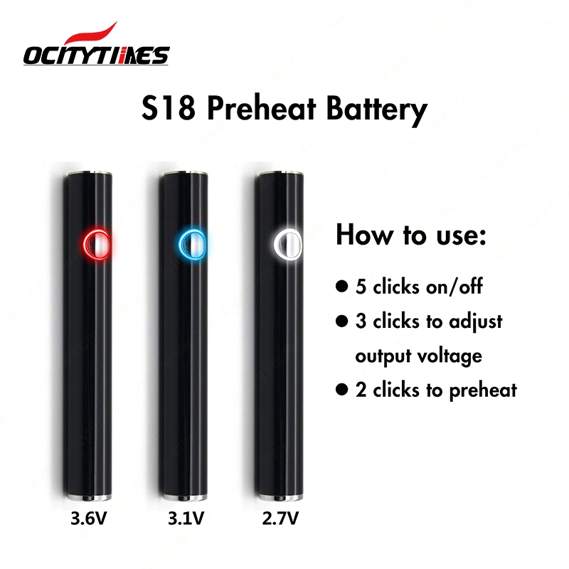 Charge Micro USB 510 Thread Vape Cartridg variable de la tension batterie