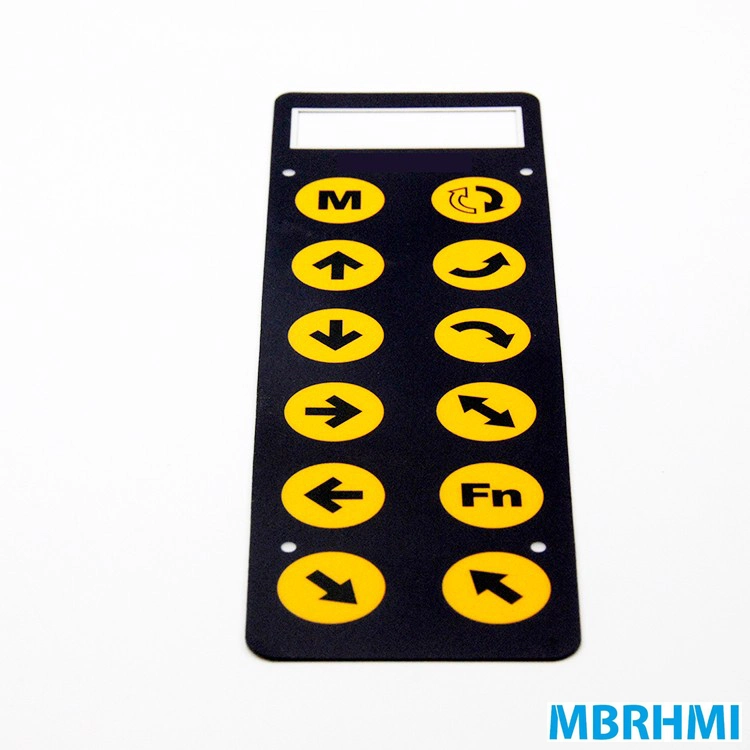 Custom Push Botton PC/Pet Waterproof LED Membrane Switch with LCD Window