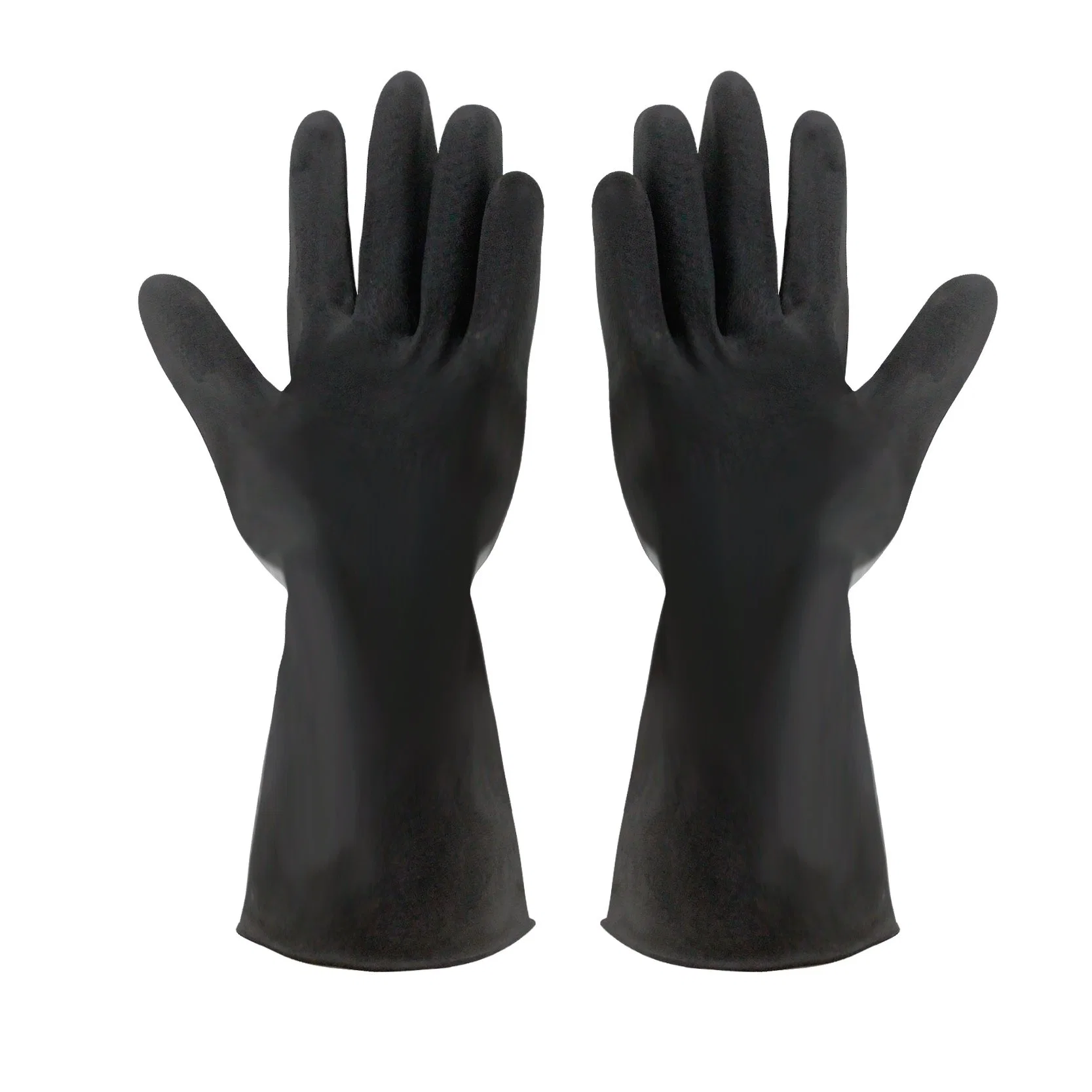 Custom Package Schwarz Lange Wasserdichte Latex Arbeitshandschuhe Guantes De Für den persönlichen Schutz Allgemeine Verwendung Chemische Industrie