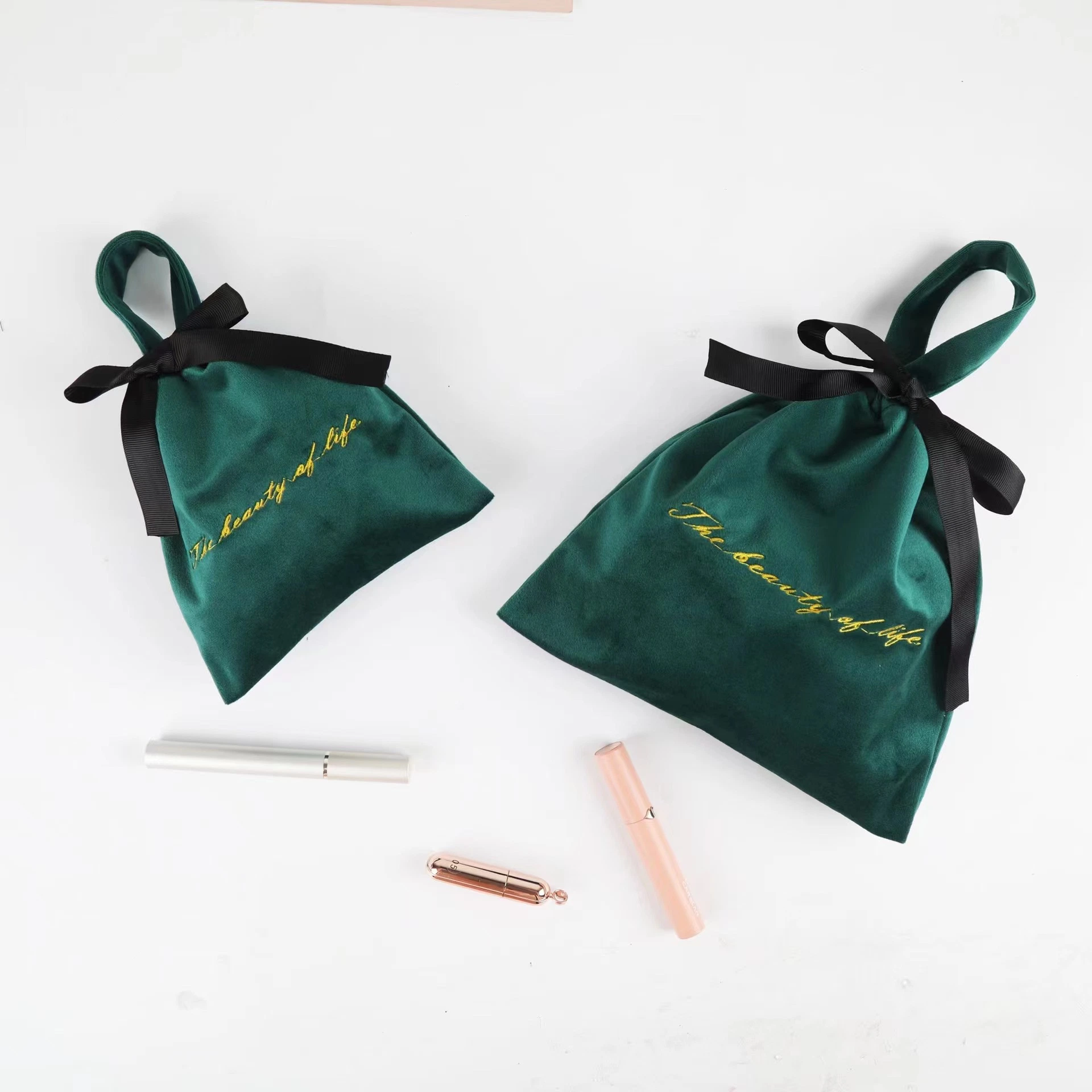 Wholesale/Supplier China Small Gift Packaging Pouch Bag with Logo Customized Canvas Velvet Jewelry Gift Bag for Promotion Hot Sale Advertising Velvet Storage Bag