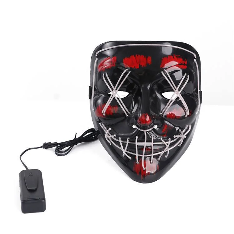 Halloween Dekoration LED Geisterparty Masken Halloween Leuchten LED Gesichtsmaske