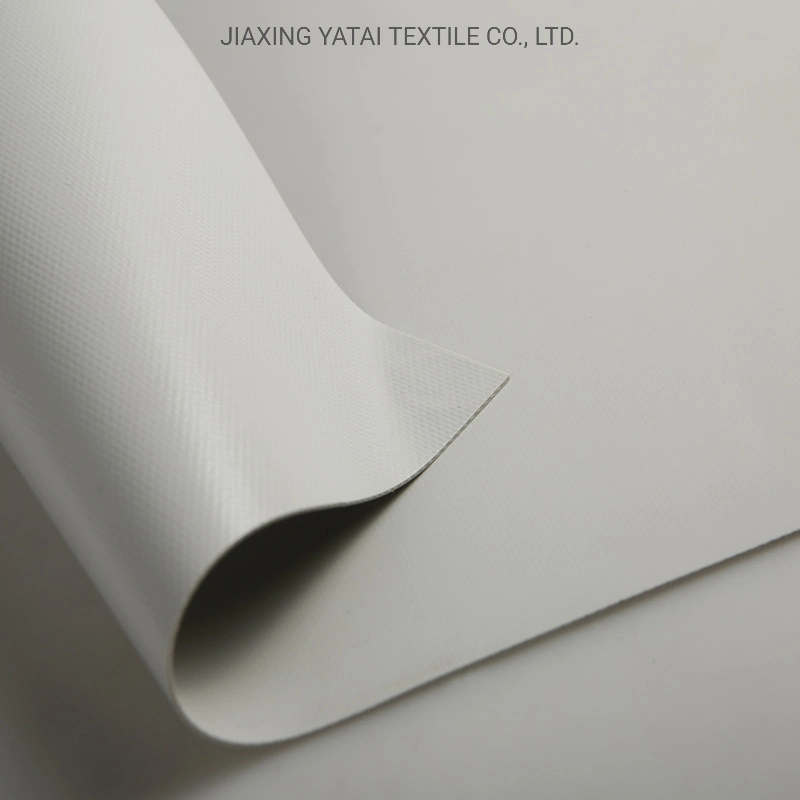European Standard B1 Fr 100% Blockout 850GSM RoHS&Reach/PVDF Acrylic Lacquering PVC Tarpaulin Roof Tent Tarpauline Fabric