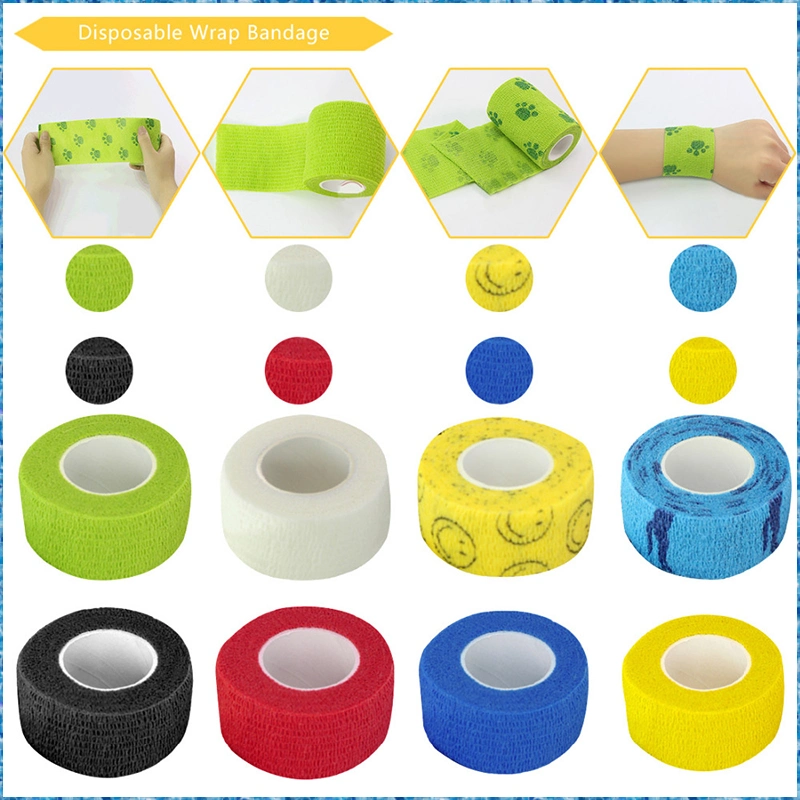 Disposable Customized Medical Self Adhesive Cohesive Sport Bandage with CE FDA Certified