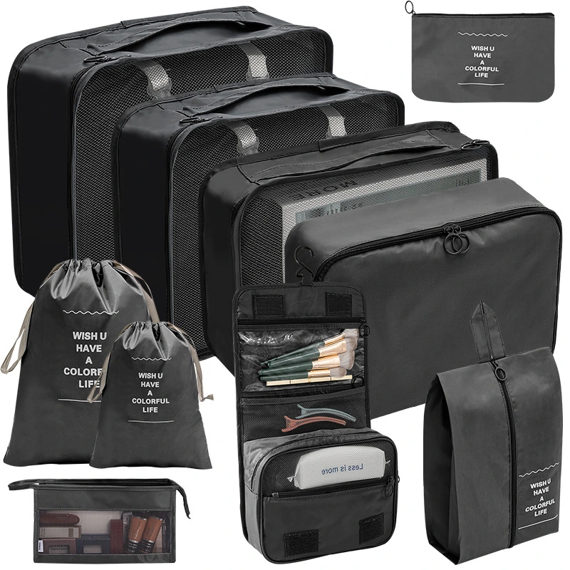 Baixa MOQ Moda 6 PCS compressão Bagagem organizadores Viagem saco Cubos de embalagem pessoal Organização de sacos de viagem por grosso