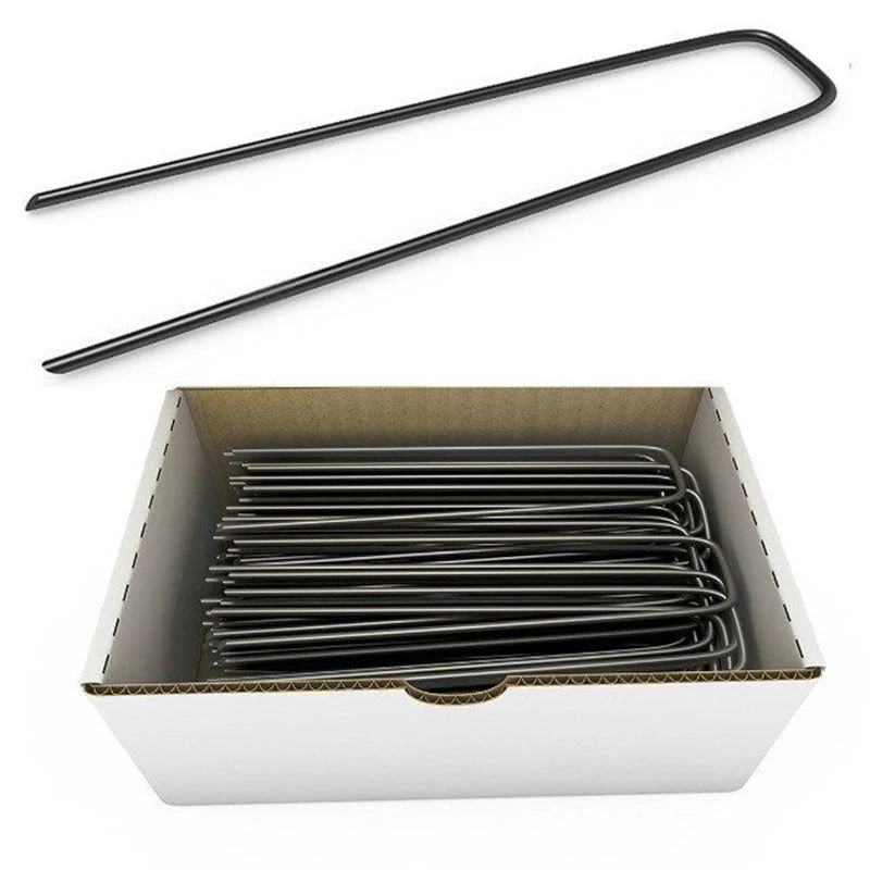 Hot Selling 1000PCS Pack 11 Gauge Weedmat Pins U SOD Turf Staples