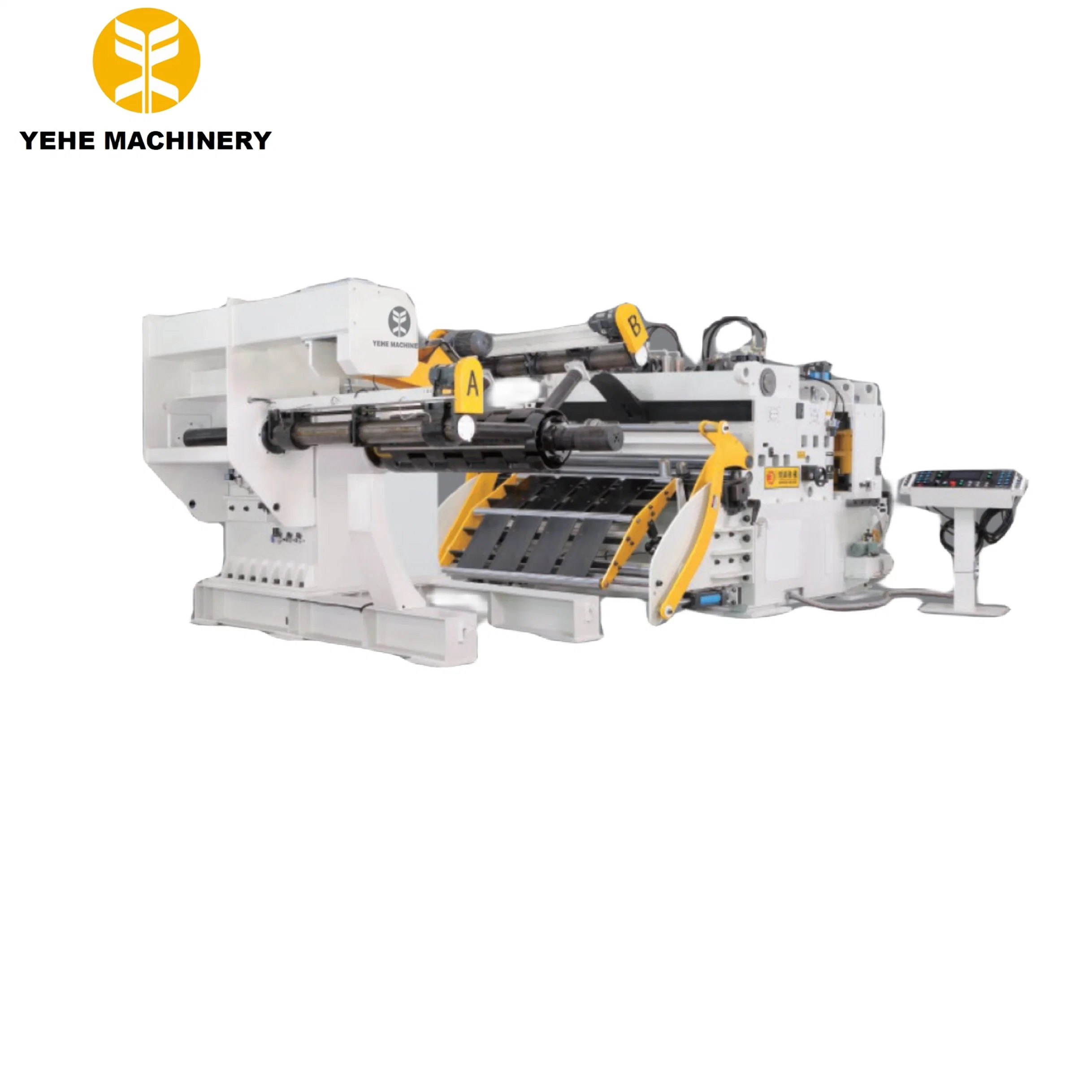 Automatic Stamping Feeding Line Servo Metal Coil Uncoiler Straightener Feeder with Coil Trolley Shearer for Power Press