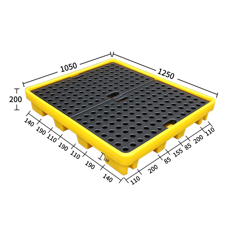 IBC Forklift HDPE Plastic Oil Barrel Spill Containment Pallets for Chemical Storage