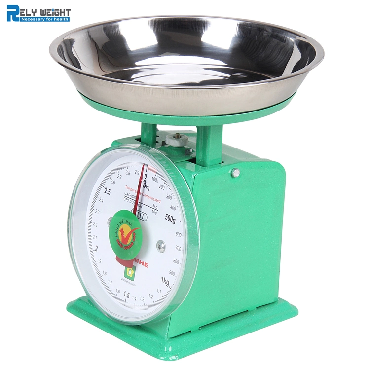 Melhor preço 500g 5kg balança mecânica portátil Spring Dial Platform Balança de pesagem com tabuleiro