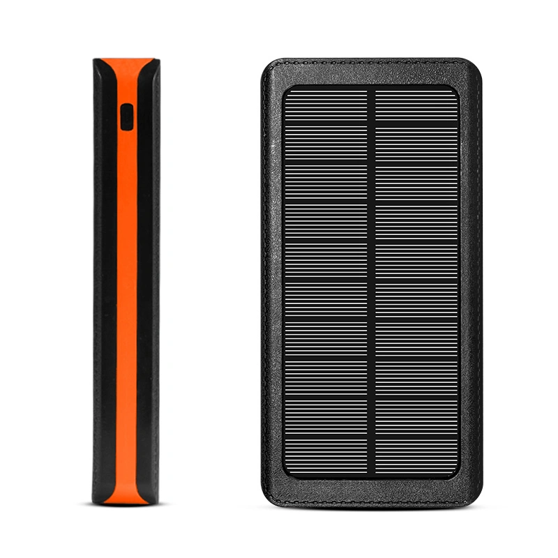 Impermeable de color naranja 20000mAh Cargador solar la energía solar al aire libre con una fuerte Banco Linterna