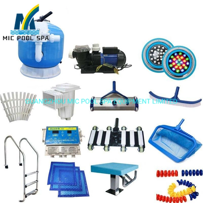 China Manufacturer Professional Full Set Swimming Pool Equipment, Filter/Pump/Pool Heater/Pool Light/PVC Accessories