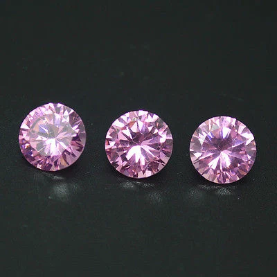 Al por mayor Rund máquina Corte cúbico Zirconia Piedra Rosa Piedra para Joyería