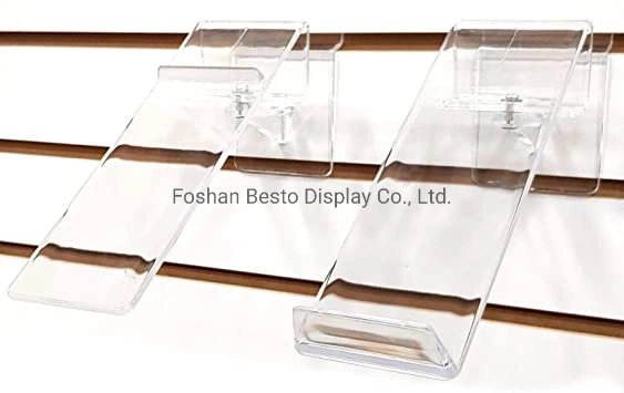 Slatwall Shoe Holder-Clear Acrylic Shoe Display Stands Rack Holder for Shoes Display in Supermarket / Store