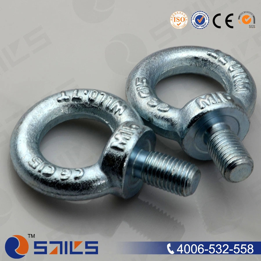 M6/M100 Galvanized Carbon Steel C15e Forged DIN580 Eye Screw