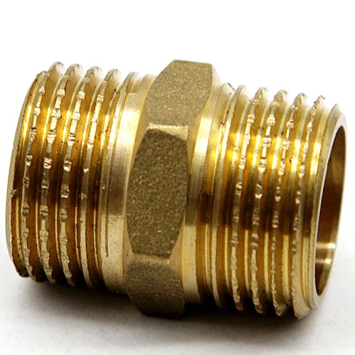 Brass Compression Fittings 1/2&prime; &prime; Male Threaded Nipple Joint