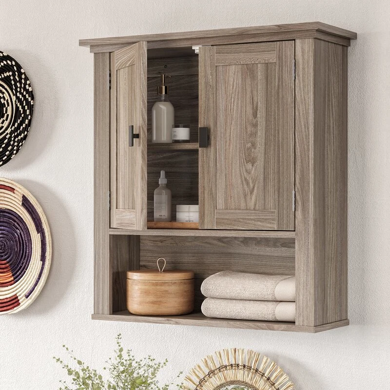 Wood Wall Mounted Bathroom Cabinet