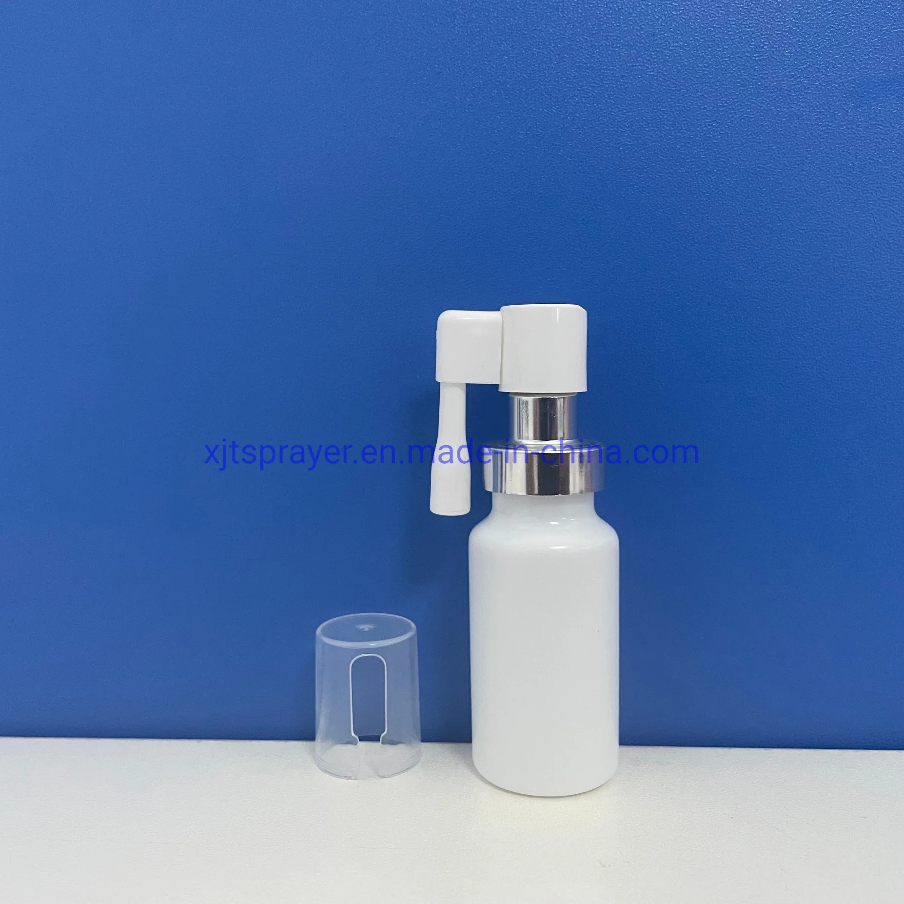 Crimp on PE Plastic Bottle 15ml 20ml 30ml with Oral Spray Mouth Sprayer Throat Spray Pump