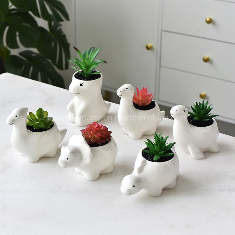 Ceramic Small Animal Succulent Plant Pot for Home/Office