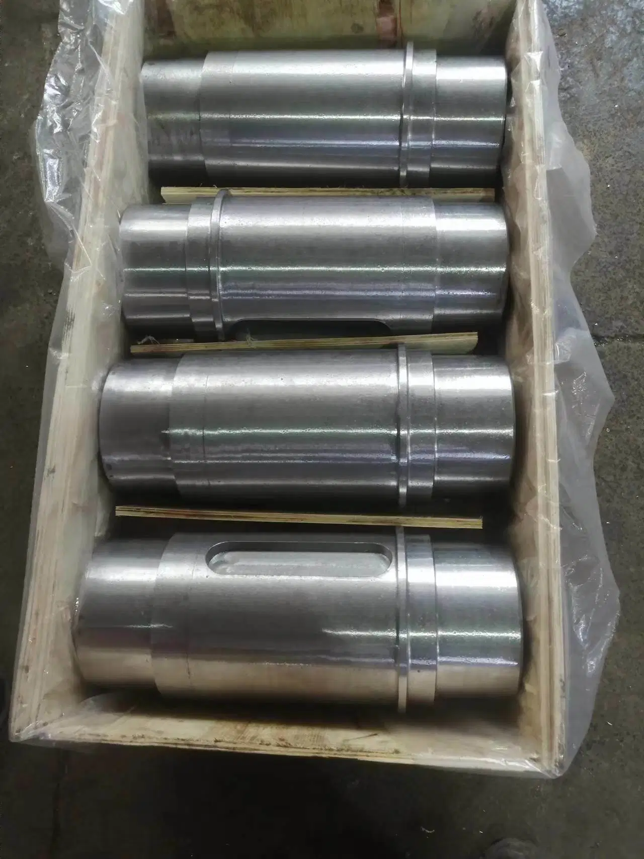 High Efficiency Transmission Spline Gear Drive Stainless Steel Forged Shafts
