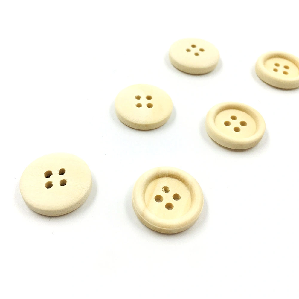 Wholesale/Supplier Eco Friendly Natural Round 2/4 Holes Custom Wooden Button Custom