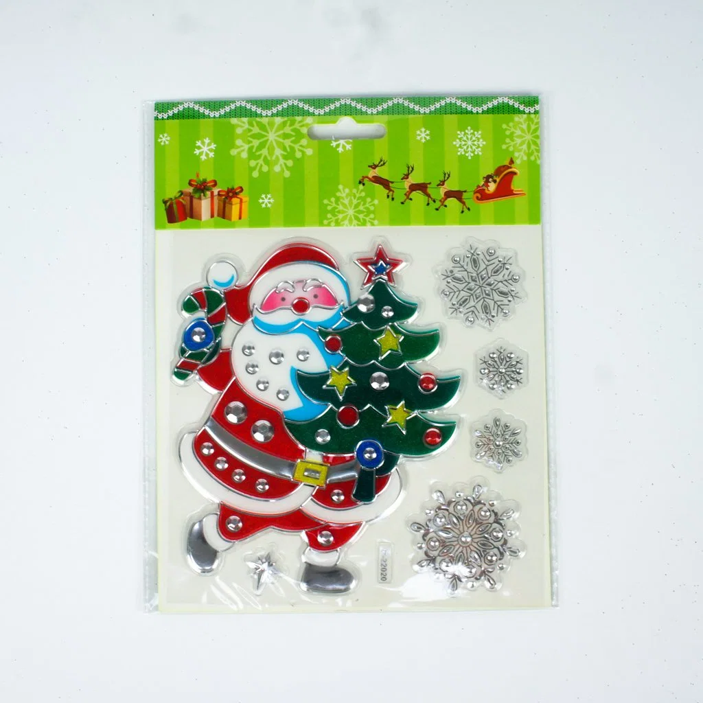 Cute Christmas Stickers Christmas Gift Snowman Static Stickers Glass Window Stickers