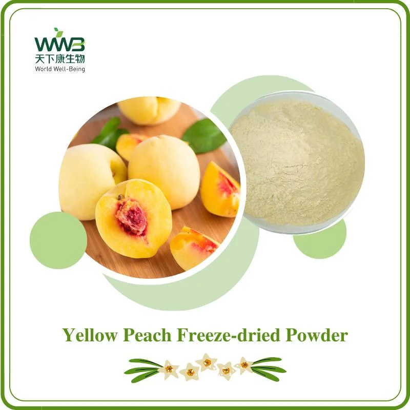 World Well-Being 100% Natural Nutritional Supplements Food Additives Beverages Skincare Whitening Yellow Peach Freeze-Dried Powder