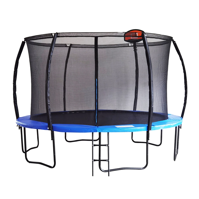 Garantía de calidad Funjump 8ft 10ft 12ft 14ft 15ft Big Round Kids Sport Play trampolín con aro de baloncesto