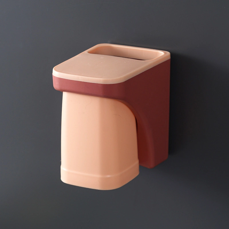 Wc Casal titular de sucção Magnético Dental Ware Hole-Free Wall-Mounted bochechos com escova Cup Definido