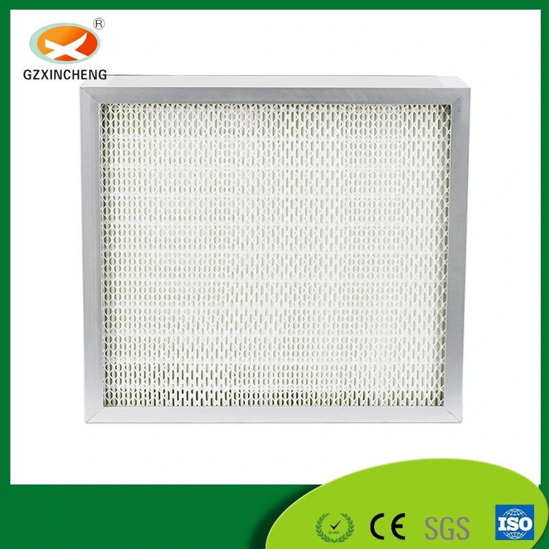 HVAC System H14 Glassfiber Mini-Pleated HEPA (ULPA) Air Purifier Panel Filter