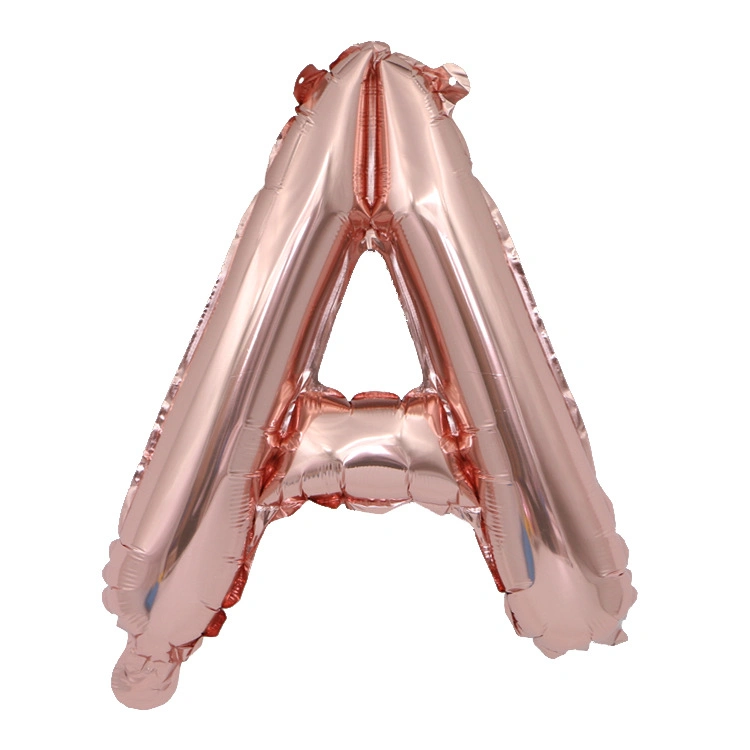 16 Inch Rose Gold and Silver Three-Color Letter Decoration Aluminum Film Balloon