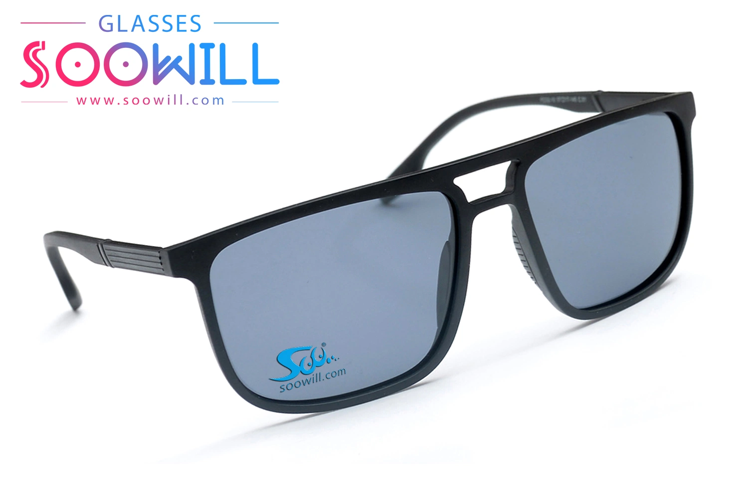 Polarisierte treibende UV400 Sonnenbrille rechteckige Vintage TR90 Sonnenbrillen