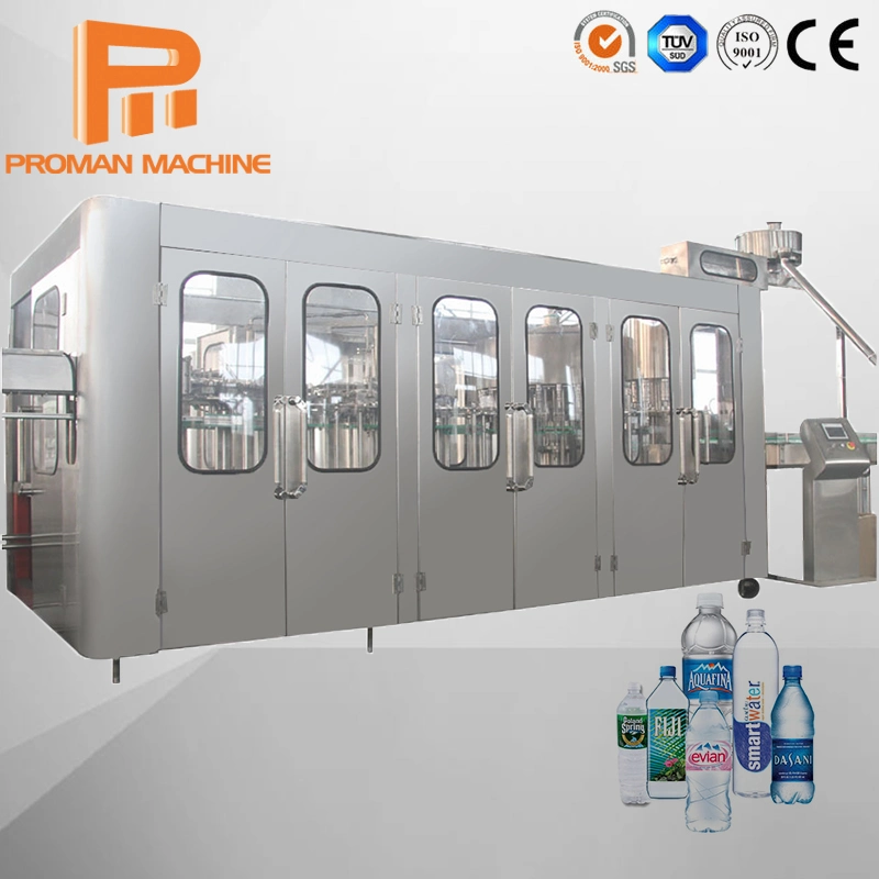 18 Washing Filling Capping Nozzle Heads Rotary Type 3 in 1 Water Production Line Bottling Plant Machine