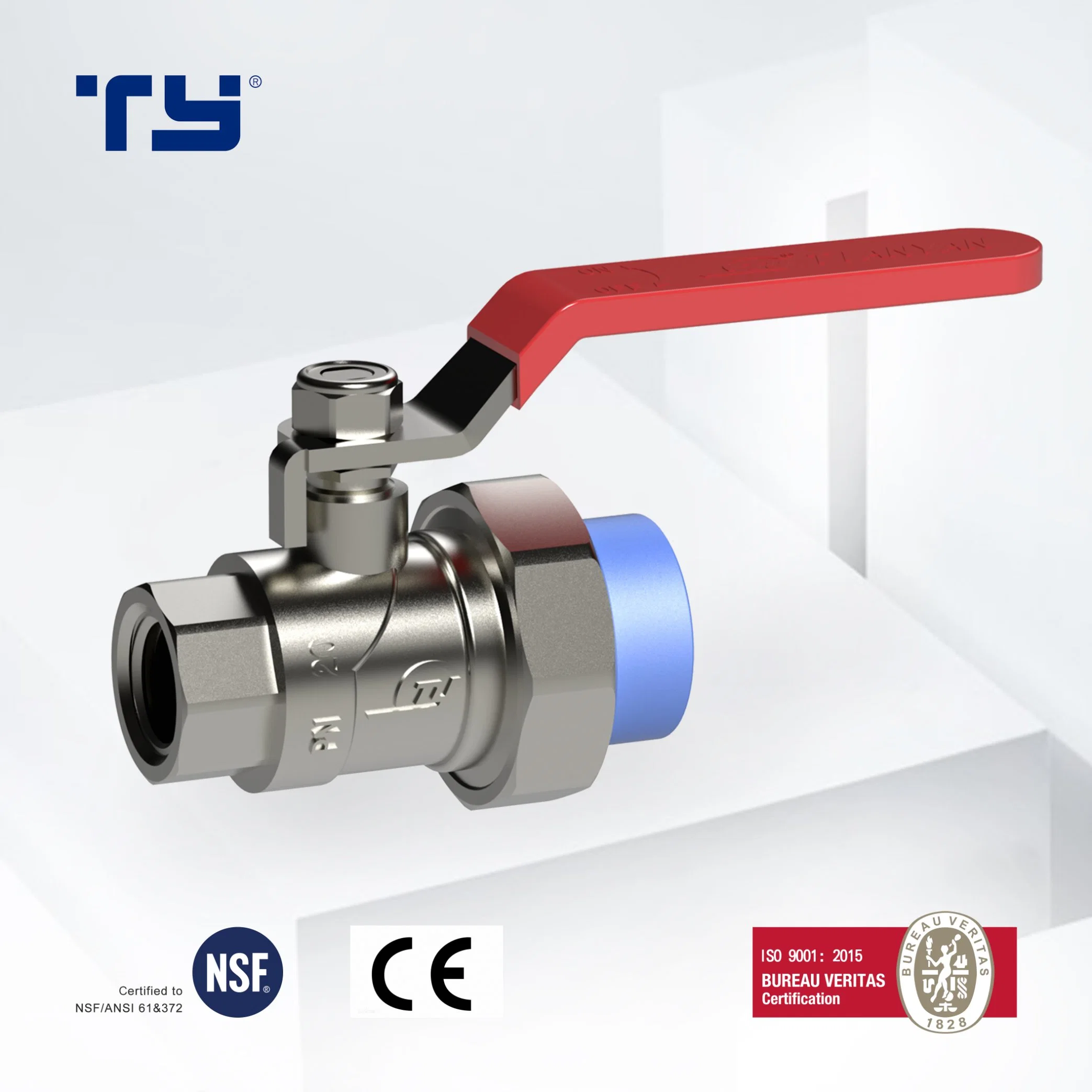 Female Brass Ball Valve Customized Blue PPR Pipe Fitting Factory Price