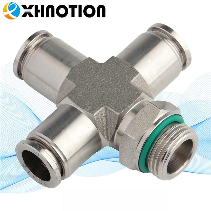 Made in China Four-Way Pneumatic Male Cross Pipe (SSPZG) SS316L Fittings