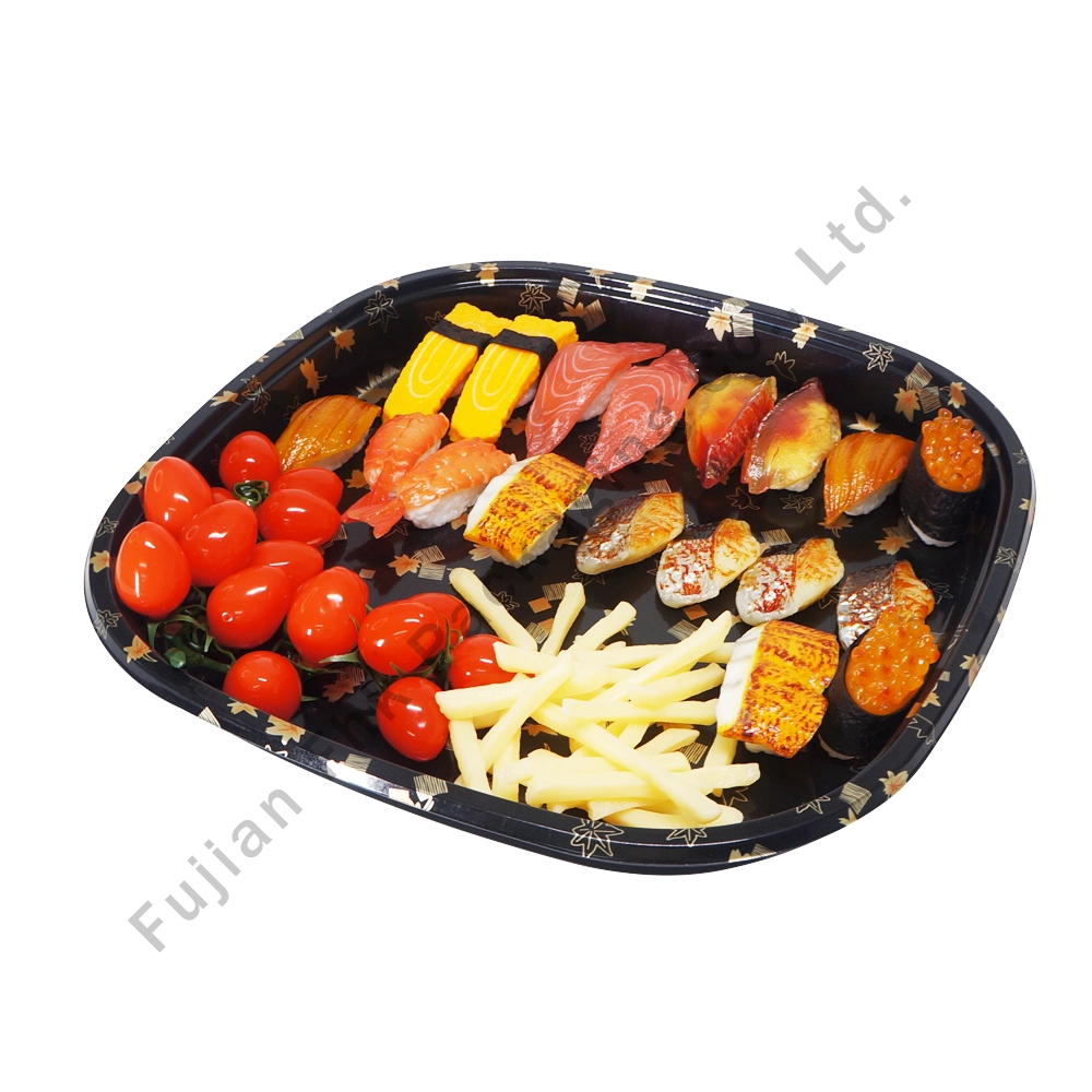 Rectangular Sushi Serving Tray PS Blister Sushi Tray with Lid