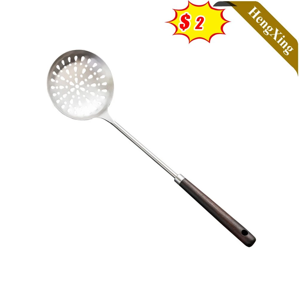 Cozinha simples aparelho aparelho de cozimento utensílio de cozinha com pega de madeira utensílios de aço inoxidável (UL-22FD227)