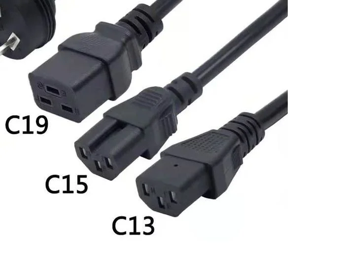 VDE Standard 3 Cores 0.75mm2 1mm2 1.5mm2 Power Cable European Euro Plug to IEC 19 Connector