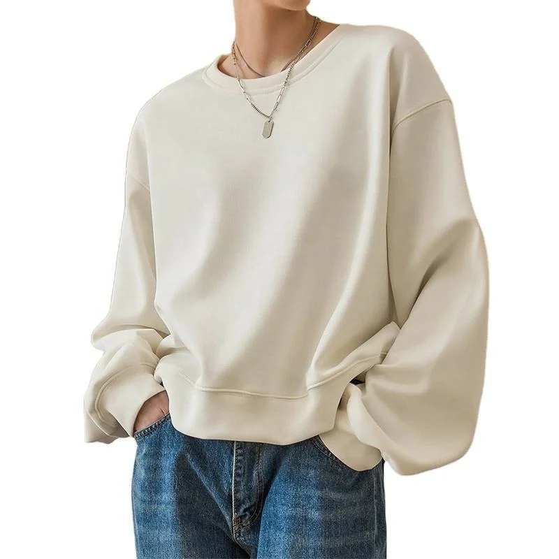 Spring and Autumn Womens Loose Drop Shoulder Sweatshirts Long Sleeve Crewneck Pullover Sweaters for Women