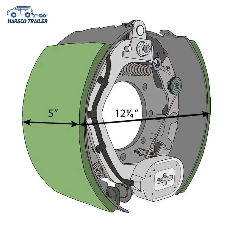 Self-Adjusting 12.25" X 5" 15, 000 Lbs. Axle Capacity Electric Trailer Drum Brake