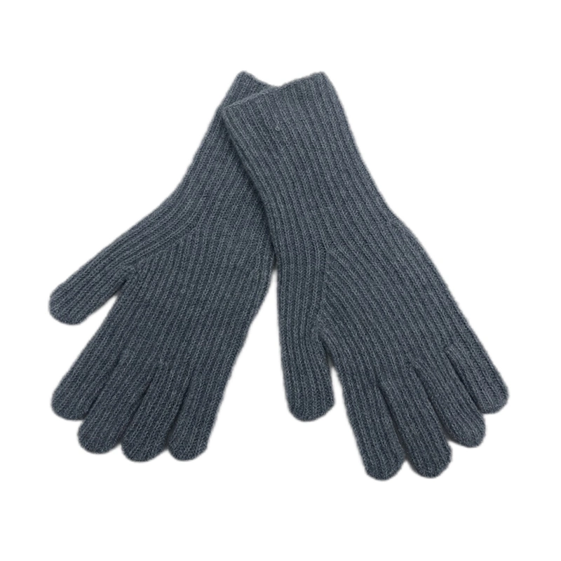 Recycled Polyester Fashion Warm Full Finger Women Fashion Knitted Gloves