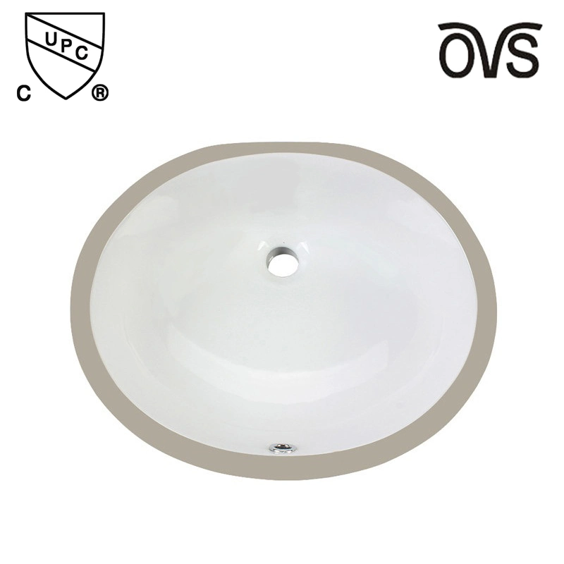 Undermount Trough Ada Bathroom Sink White Environmental Ceramic Oval Basin