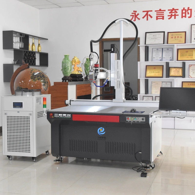 3000W 6 Axis Automatic Fiber Laser Welding Machine for Knife Seal Handle with Feeding Wires