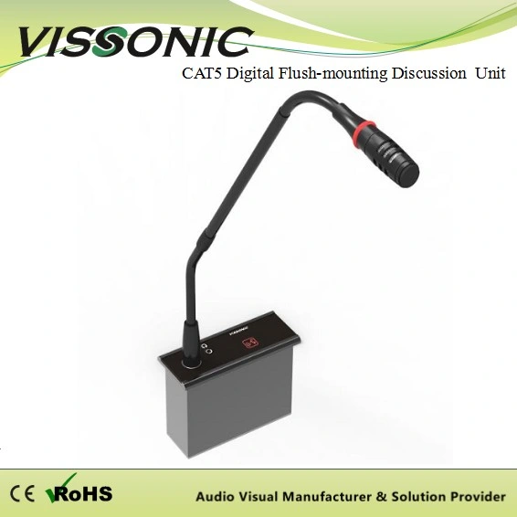 Full Digital Cat5 Network Conference System Cat5 Digital Flush-Mounting Conferencing Microphone System