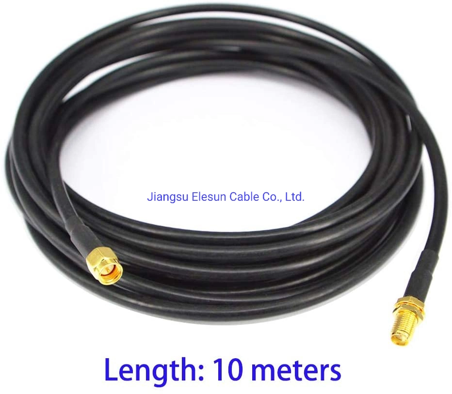 RF Jumper Cable 50ohm Rg174 SMA Male to SMA Male Low Loss OEM for Antenna WiFi Routers