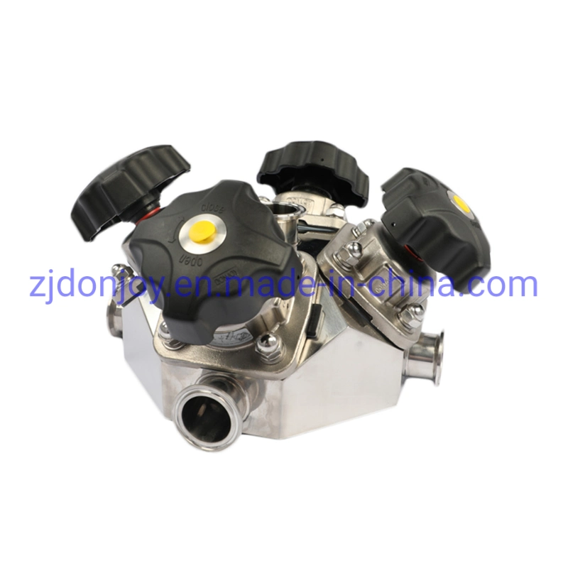 Multi Port Combination Diaphragm Valve Body with Plastic Handle